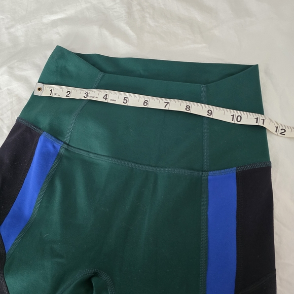 Free People Movement Never Better Leggings XS Green Black Colorblock High Rise - Picture 4 of 10